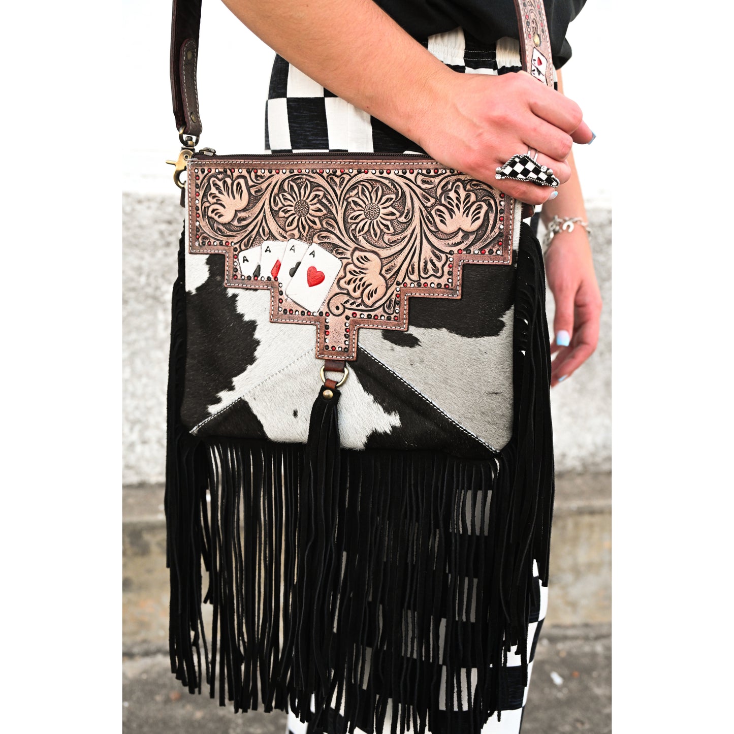 Ace cowhide purse