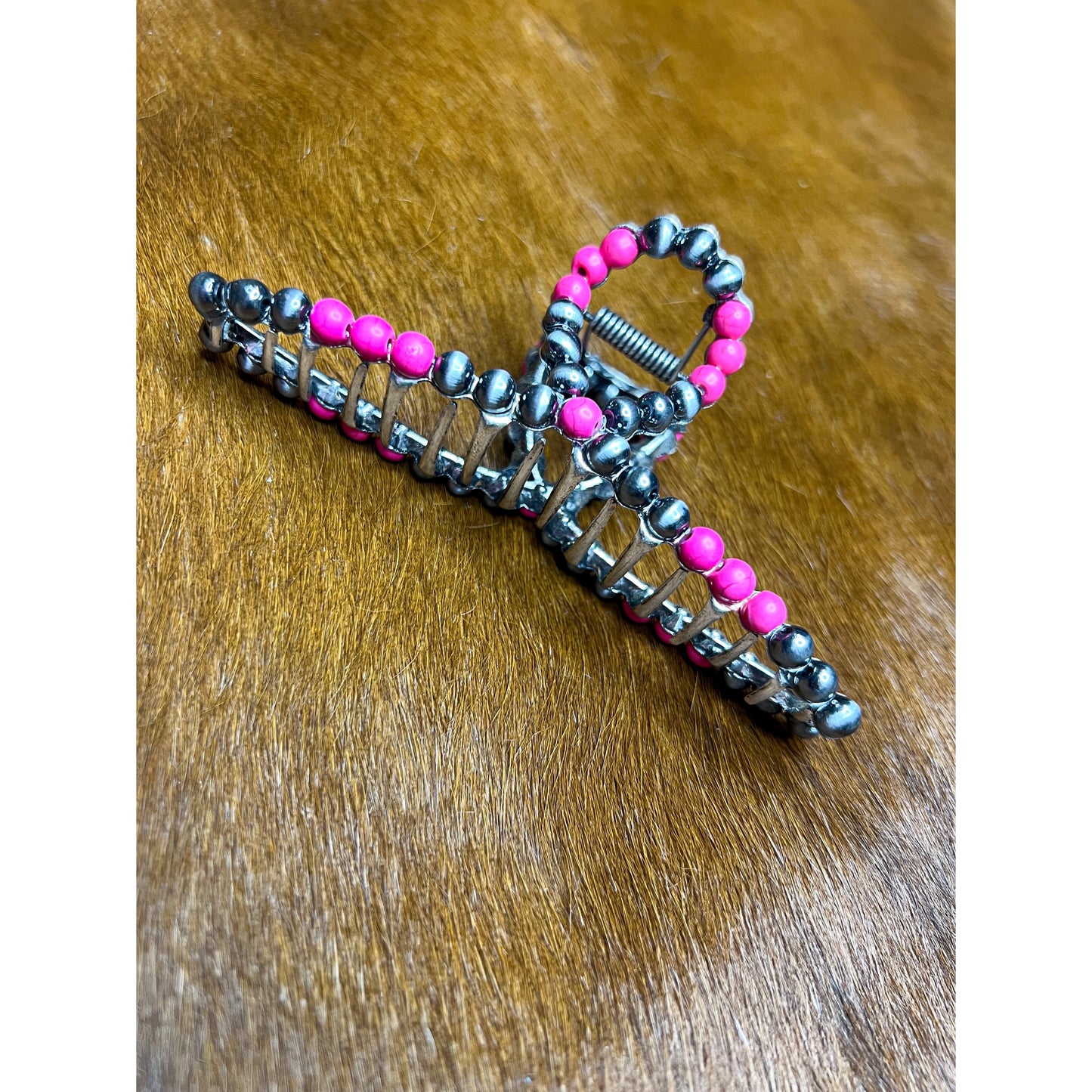 Pink Navajo claw clip