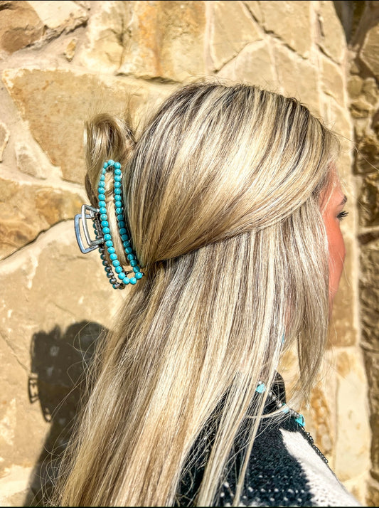 turquoise clawclip