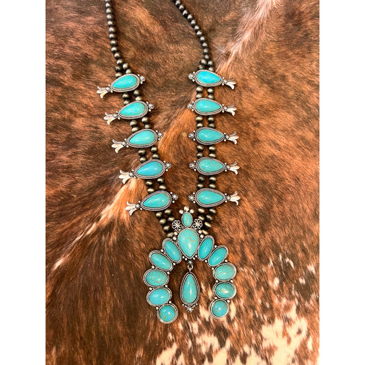 turquoise squash blossom necklace