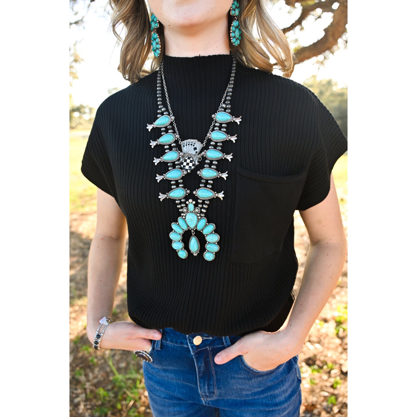 turquoise squash blossom necklace