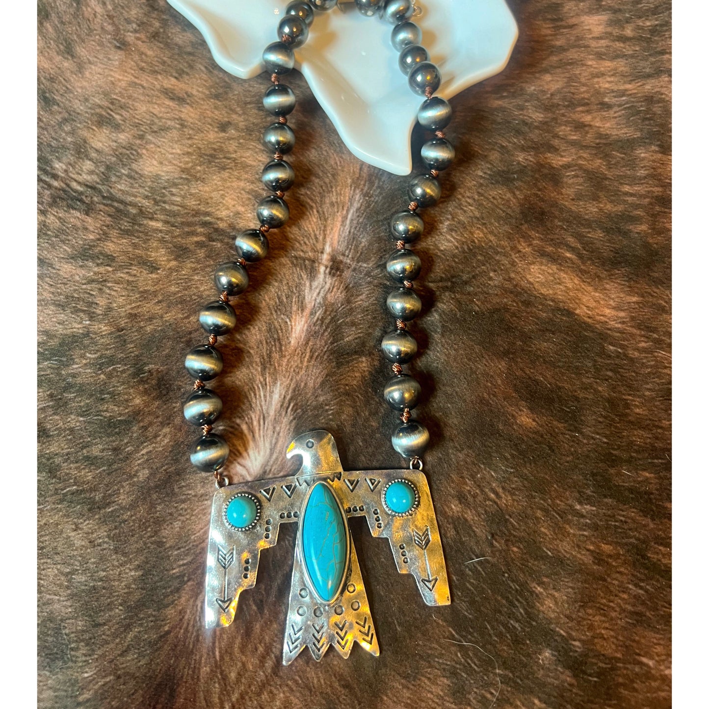 Thunderbird turquoise necklace