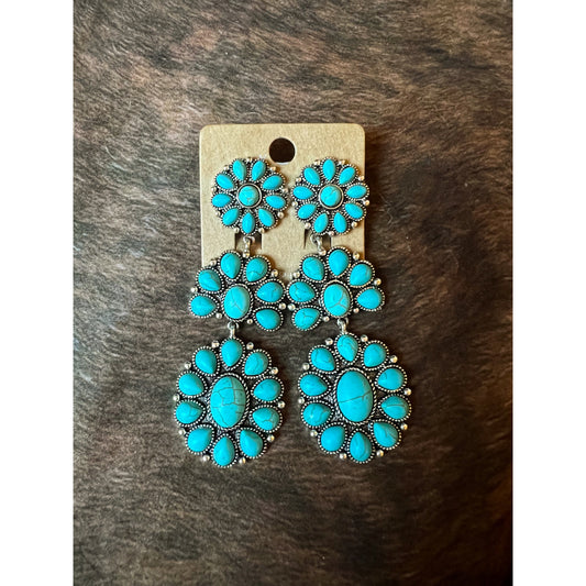 blossom clip on earrings