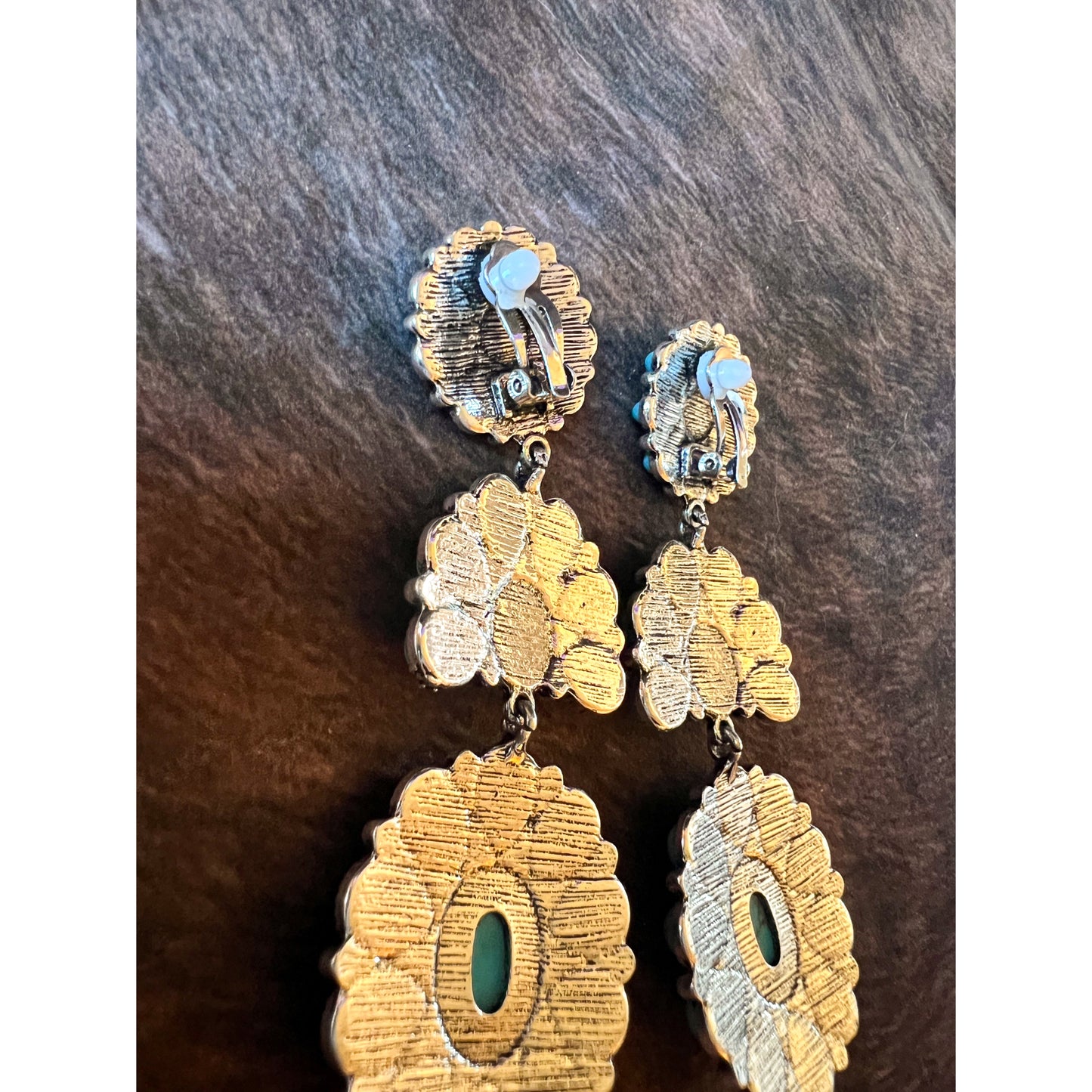 blossom clip on earrings