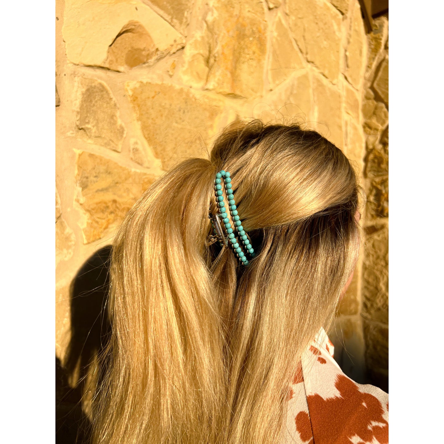 turquoise clawclip